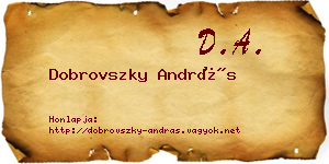 Dobrovszky András névjegykártya
